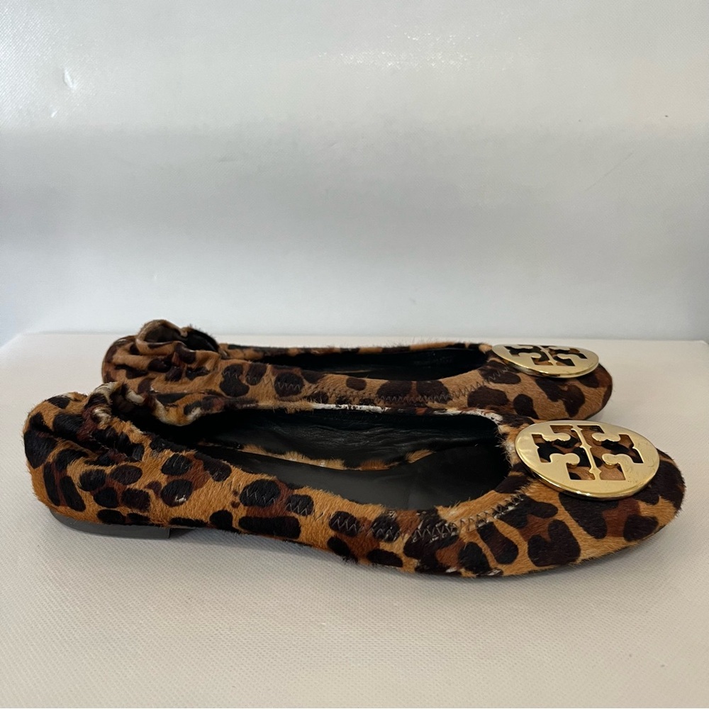 Tory Burch Reva Leopard Flat Calf Skin - Picture 3 of 7